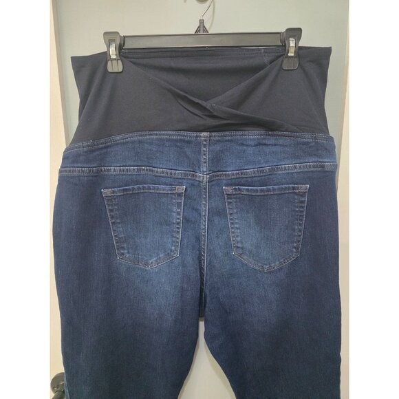 Isabel Maternity by Ingrid & Isabel Size 16/33R Blue Skinny Jeans Over Belly - Picture 7 of 14